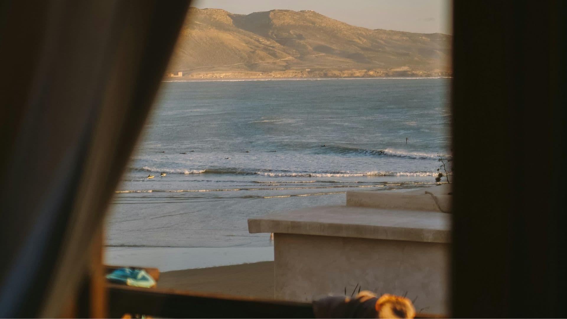 Ocean sunset view from terrace